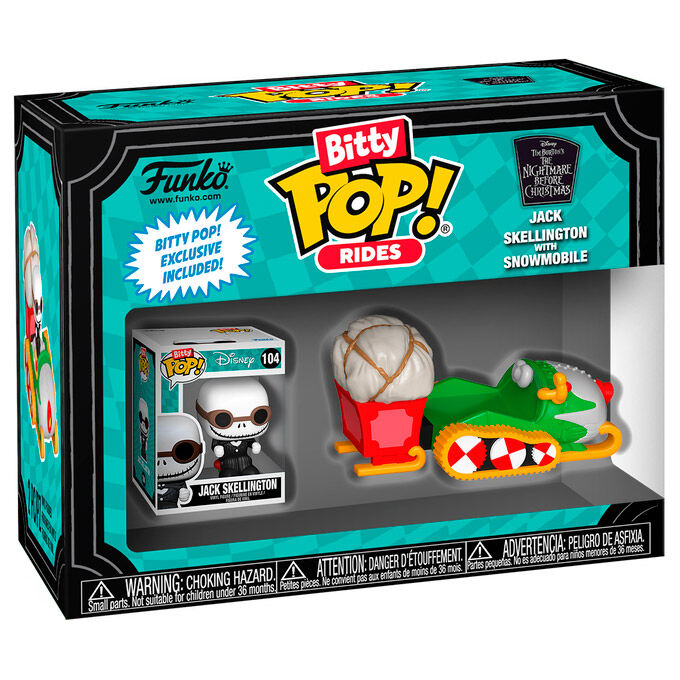 Bitty POP figura Ride Disney The Nightmare Before Christmas Jack Skellington with Snowmobile
