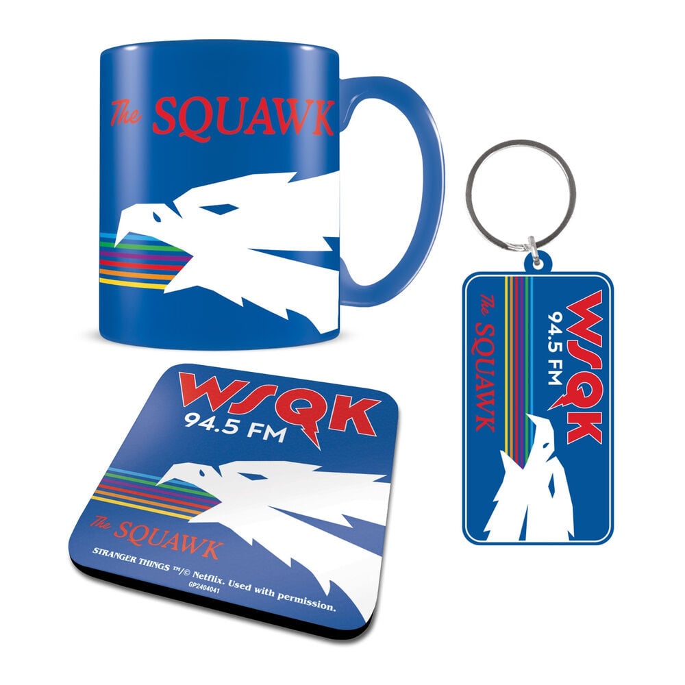 Stranger Things 5 Set Mug + Coaster + keychain