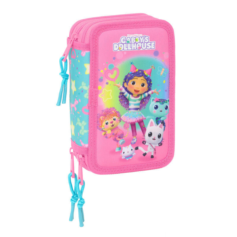Gabbys Dollhouse Confetti triple pencil case 37pcs