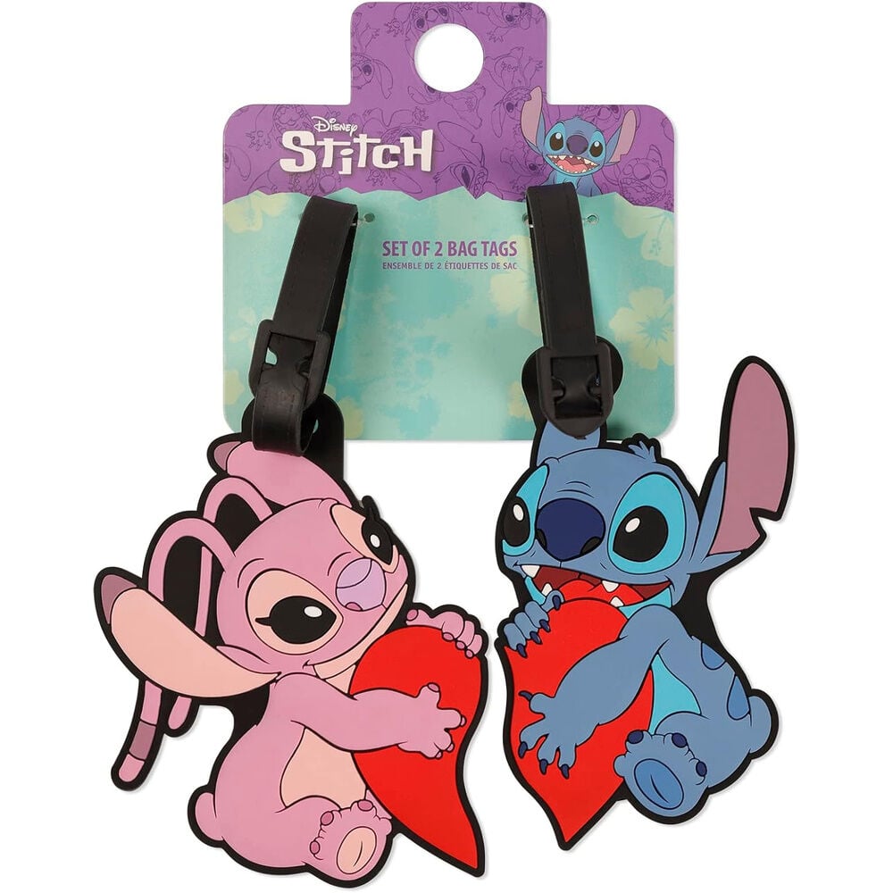 Disney Stitch & Angel set of 2 luggage labels