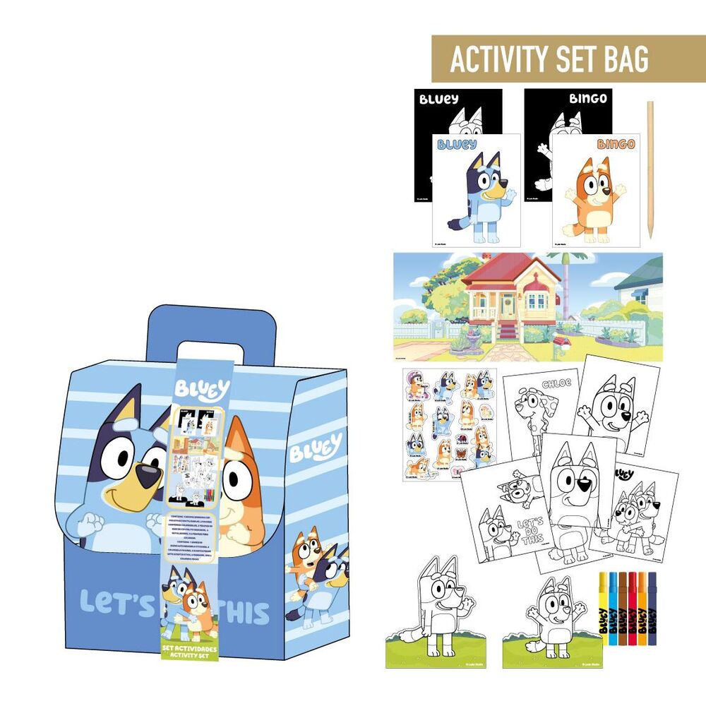 Bluey Colouring backpack set