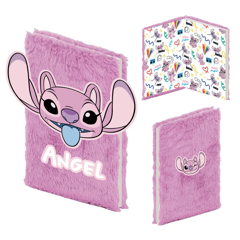 Disney Stitch Angel A5 plush notebook