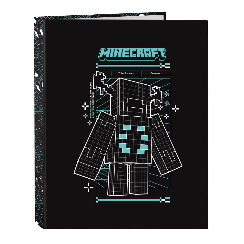 Minecraft Screen A4 cardboard 4 rings binder
