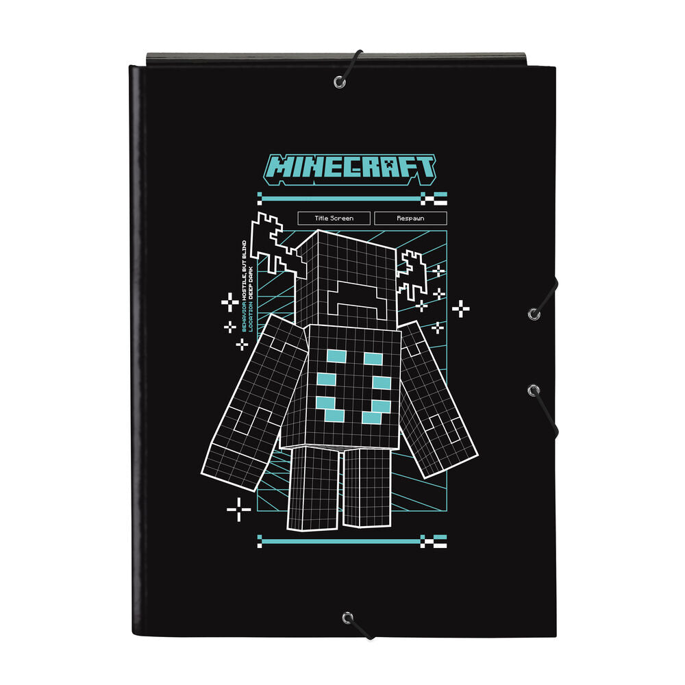 Minecraft Screen A4 cardboard binder with flaps