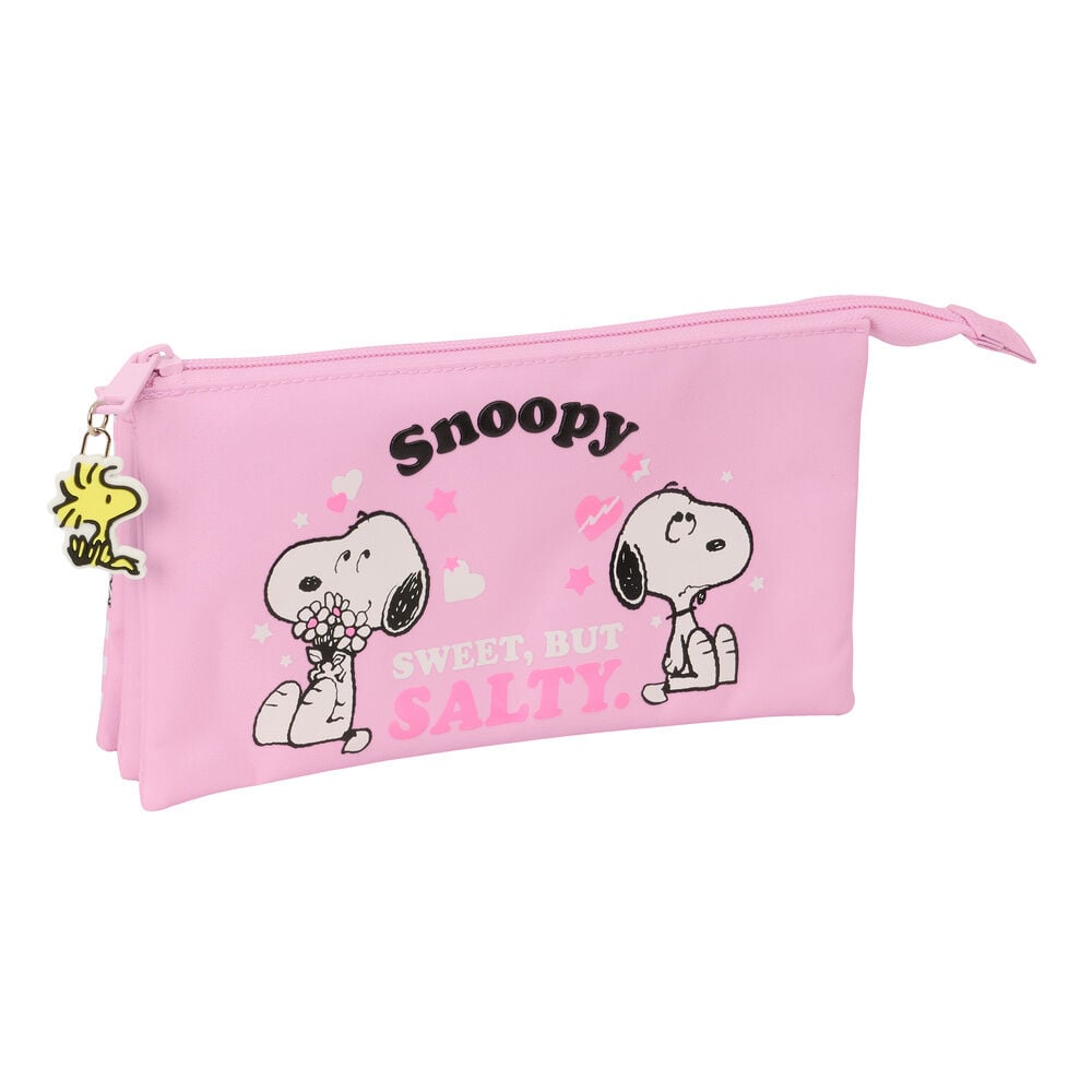 Snoopy triple pencil case