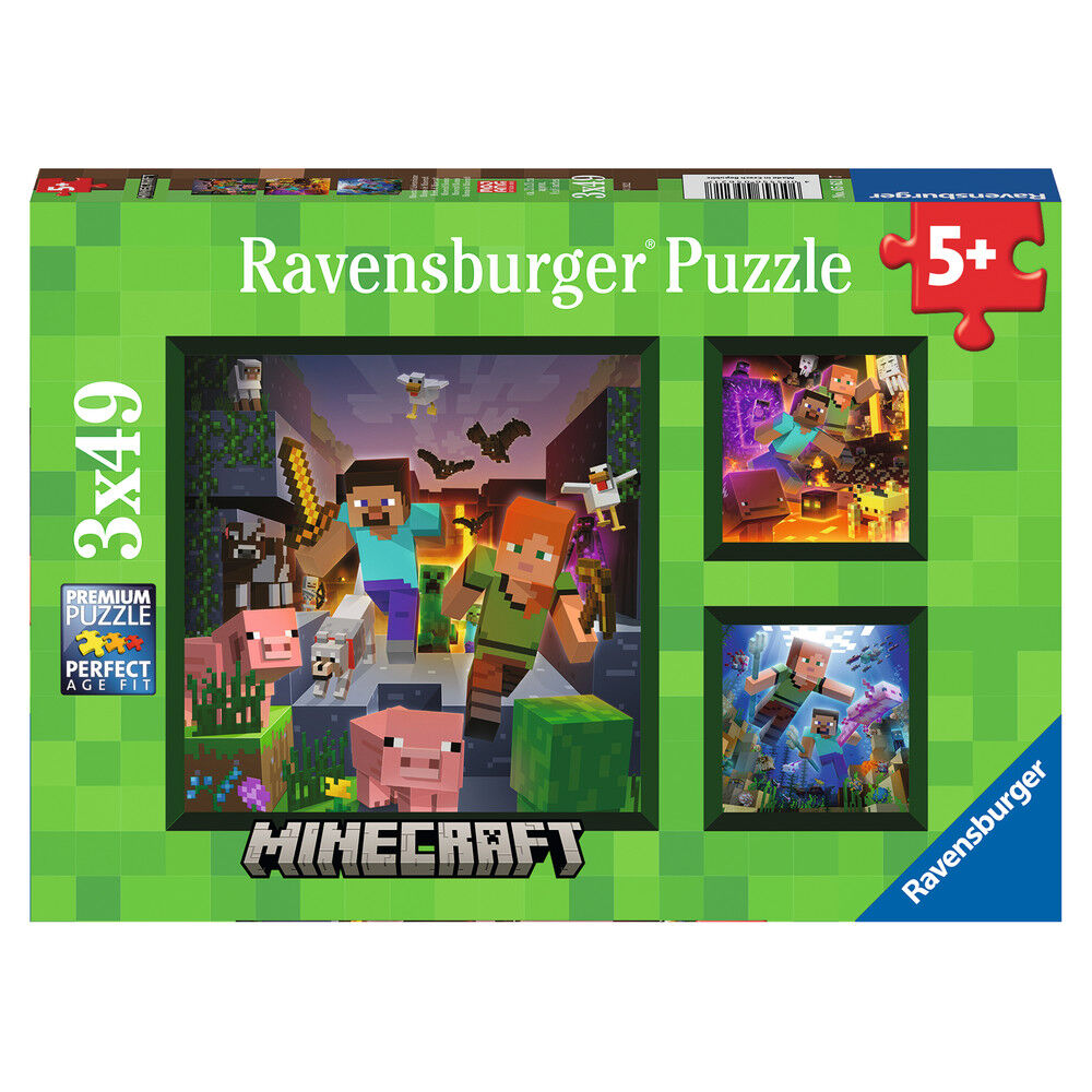 Minecraft  puzzle 3x49pcs