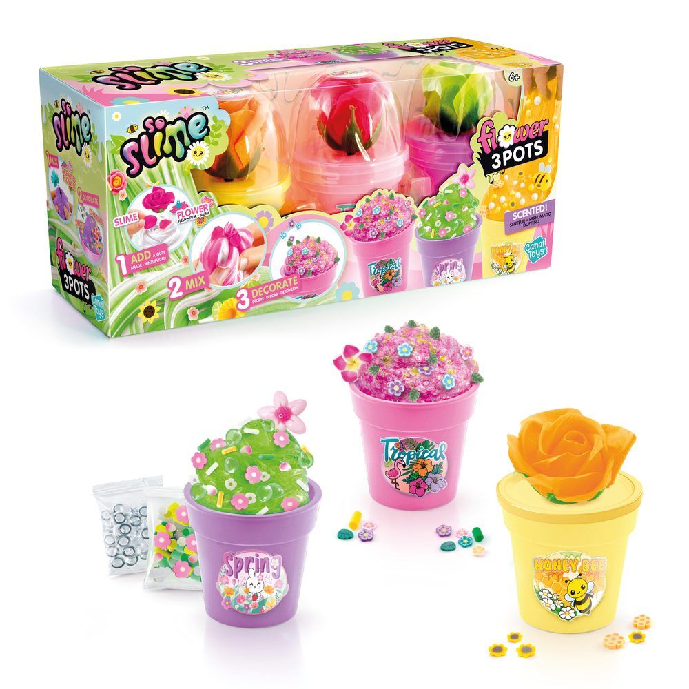 Slime Flower set of 3 flower pots