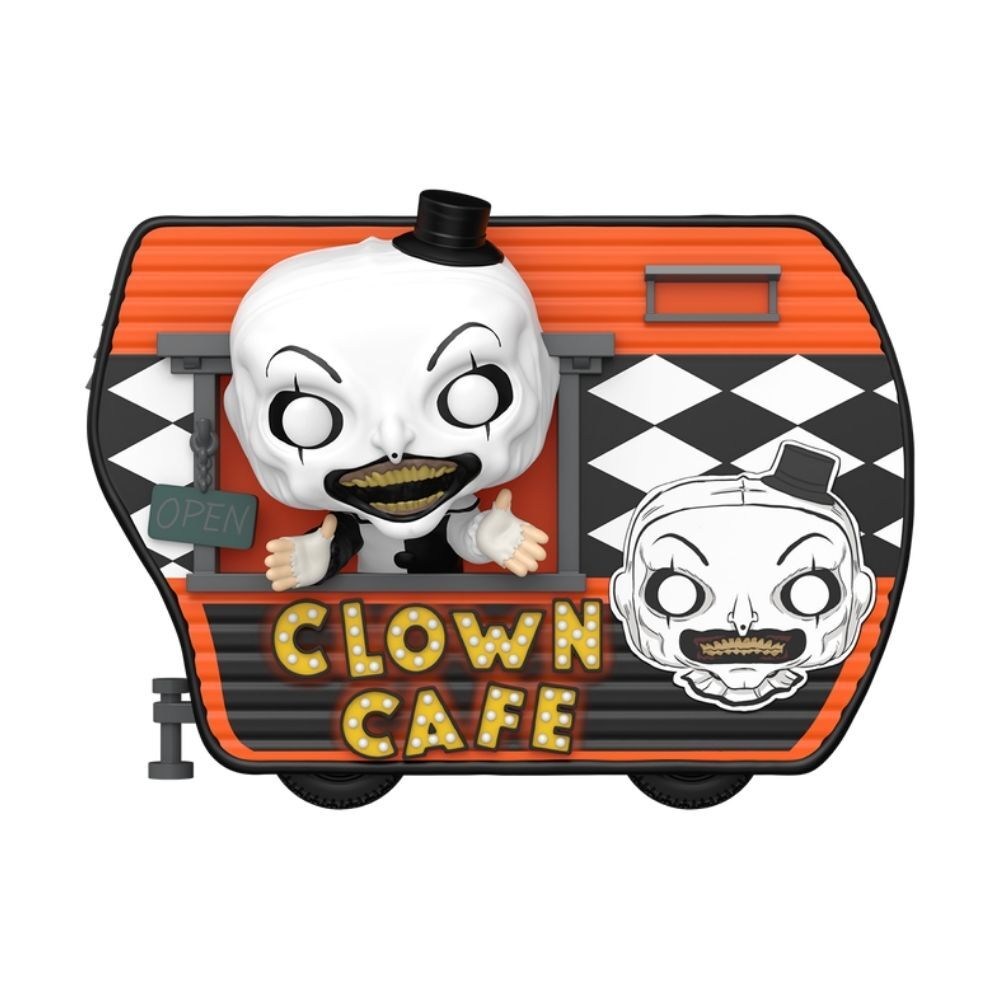 POP Figure Rides Super Deluxe Terrifier 2 Art with Clown Cafe