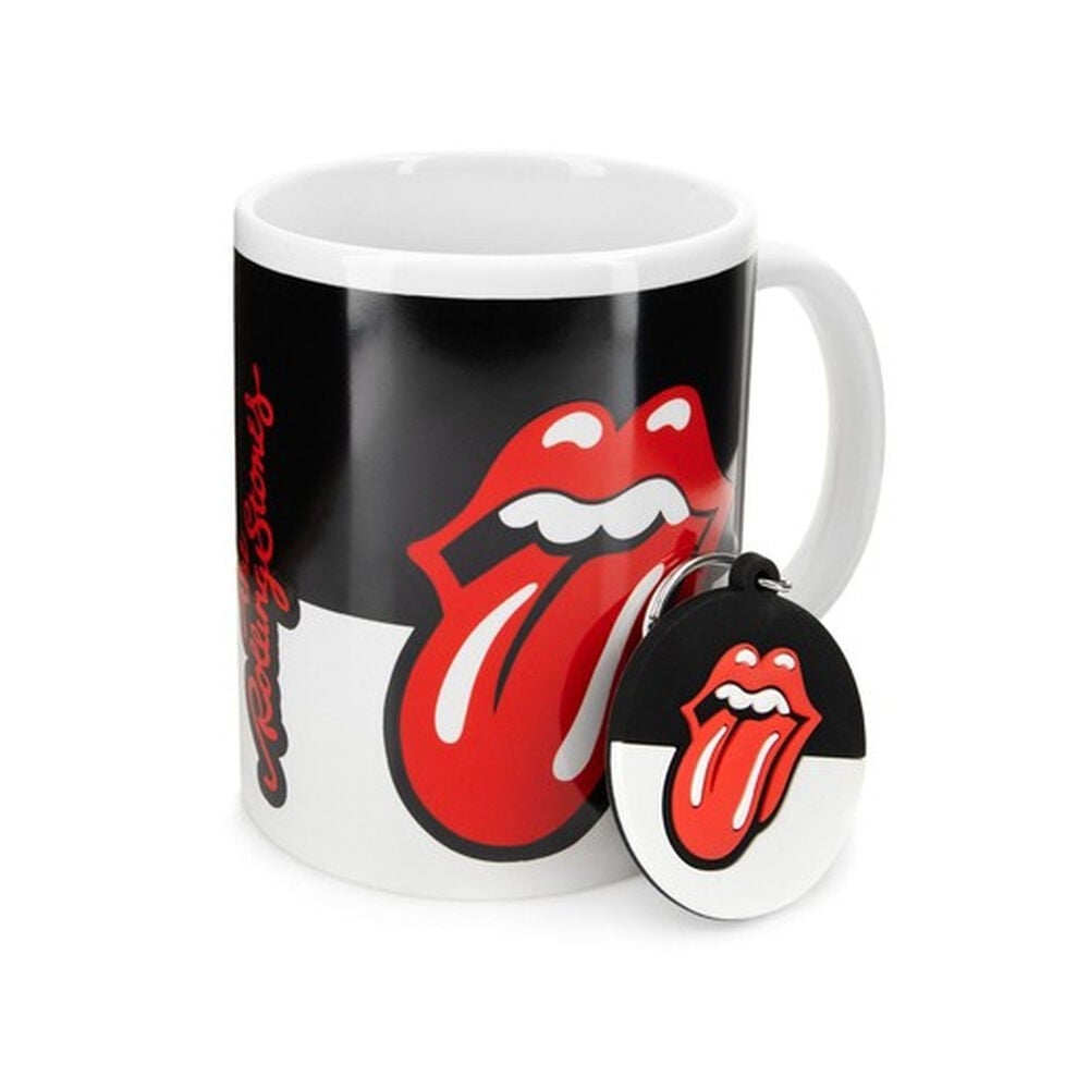 The Rolling Stones mug and keychain set